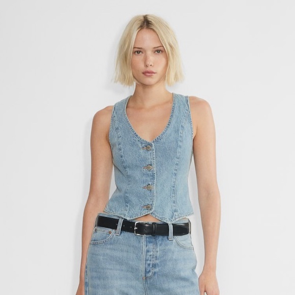 Denim Forum 90s Mia Denim Vest (NWOT) - Picture 1 of 4